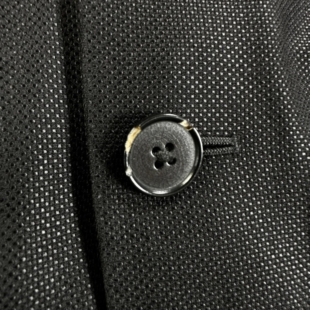 Ermenegildo Zegna Blazer Sport Coat Mens 46 Black Wool Silk Travel Two Button